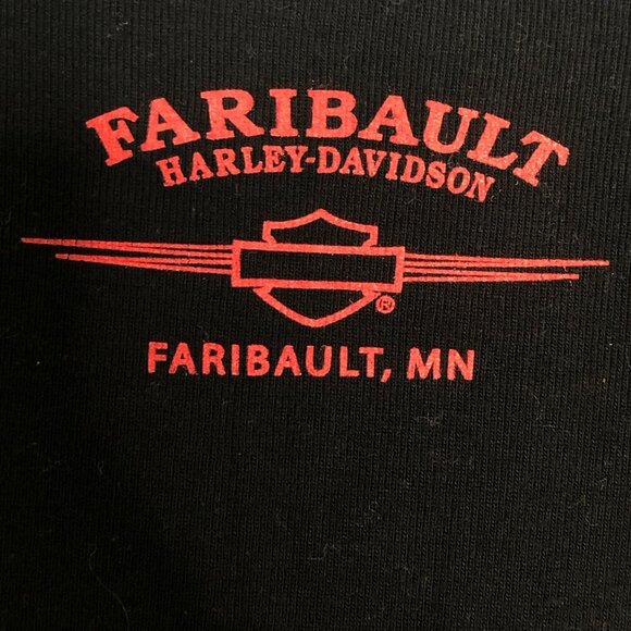 Harley Davidson Black Scoop Neck Top Sparkle XL - Picture 5 of 6